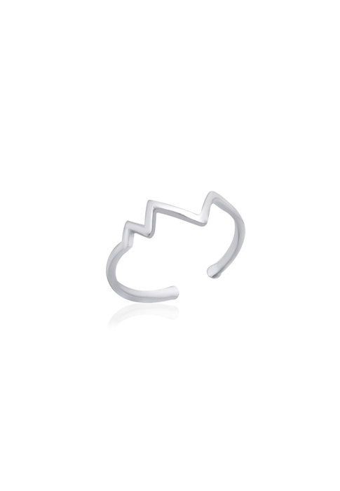Heliophilia Silver Anillo de Plata de Ley 925 Talla Libre